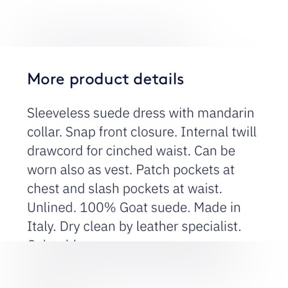 SALE 🎉BILLY REID button up dark black suede sleeveless dress Excellent cond - Picture 4 of 4